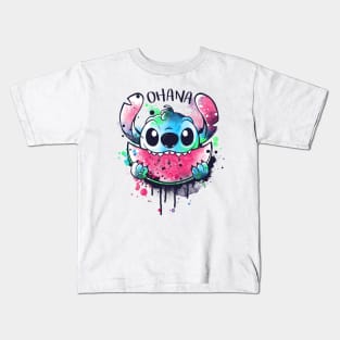 Ohana watercolormelon Kids T-Shirt